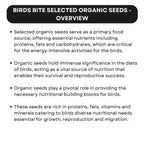 SF+ Birds Bite Organic Seeds Bird Food | Suitable for African Love Birds, Conures, Budgerigars, Finch & Macaws (400gms, Selected Organic Seeds)