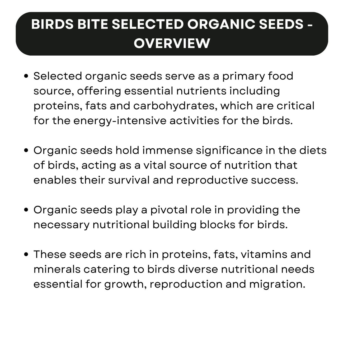 SF+ Birds Bite Organic Seeds Bird Food | Suitable for African Love Birds, Conures, Budgerigars, Finch & Macaws (400gms, Selected Organic Seeds)