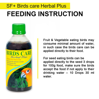 TUNAI Sf+ Birds Care Herbal Plus |100Ml| Assist In Protecting Liver From Toxins,Boost Immune System And Enhances Marcophages Repsonses