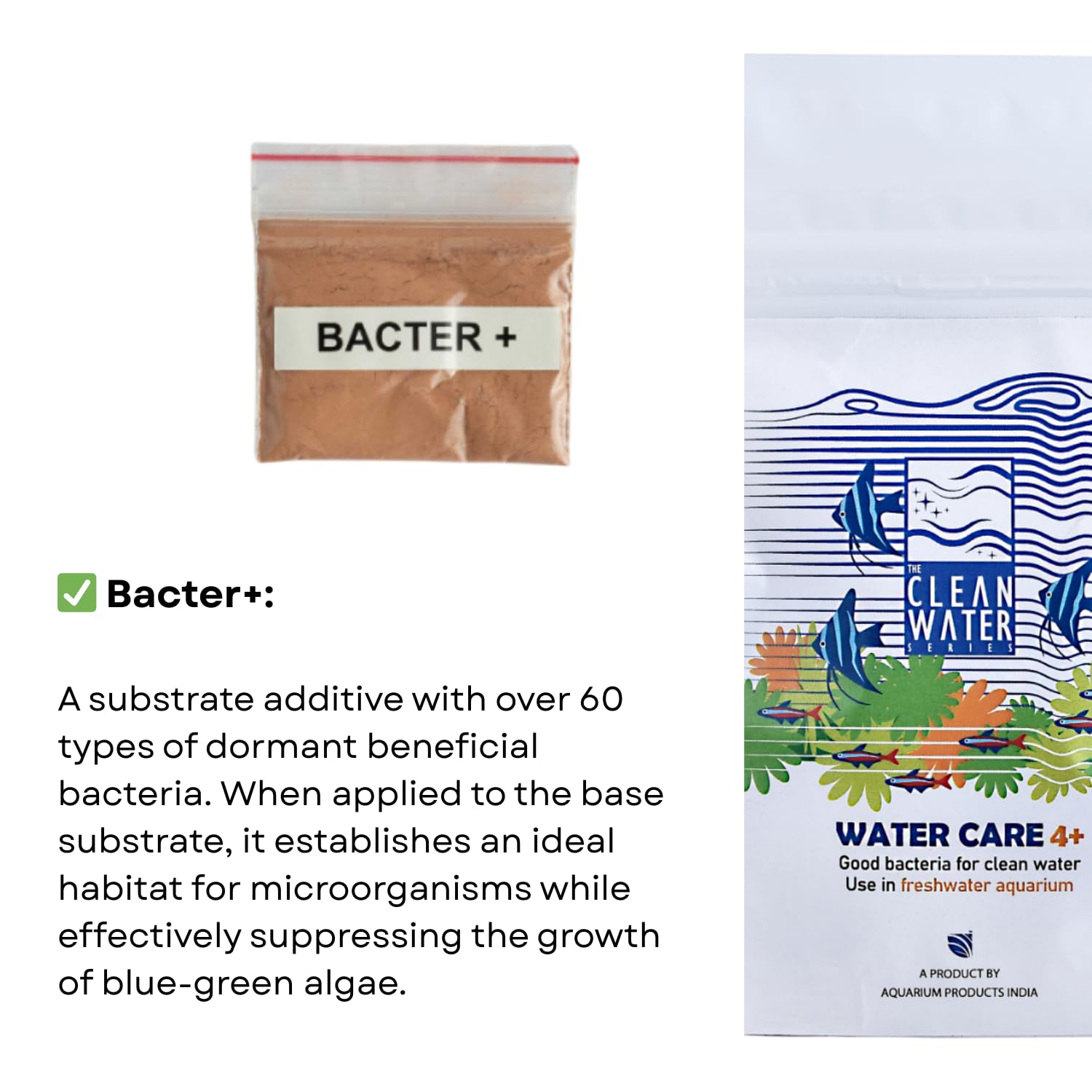The Clean Water Series Water Care 4+ | Easy Water Treatment for Aquarium (9 GMS)