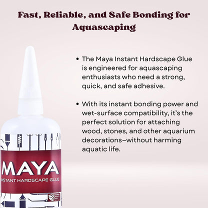 The Scape Right Series MAYA Instant Hardscape Glue | Specially Designed for Aquascaping Enthusiasts (50 gms)