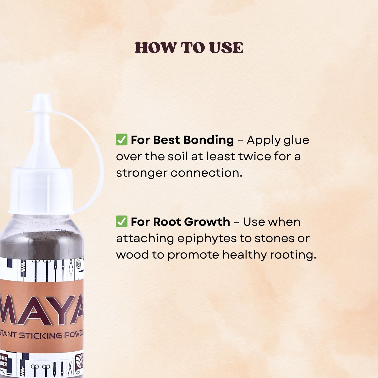 The Scape Right Series MAYA Instant Sticking Powder with Free Brush | Enhance Bonding & Root Growth (50 gms)