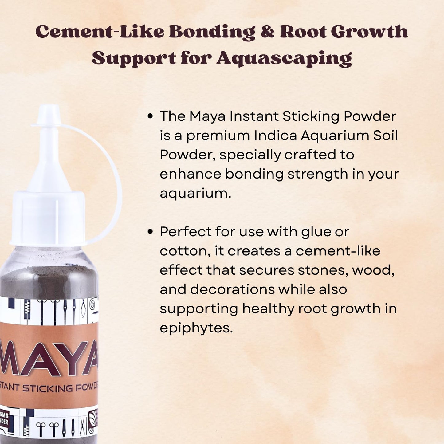 The Scape Right Series MAYA Instant Sticking Powder with Free Brush | Enhance Bonding & Root Growth (50 gms)