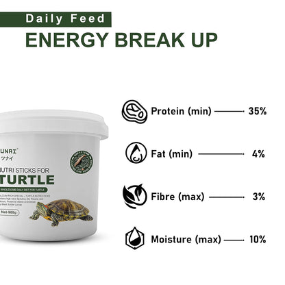 Tunai 3in1 Adult Turtle Food Spirulina Added with Whole Shrimp and BSFL Worms|900g|Suitable for All Musk, Red-Eared, Mud Cooter Turtle & Tortoise