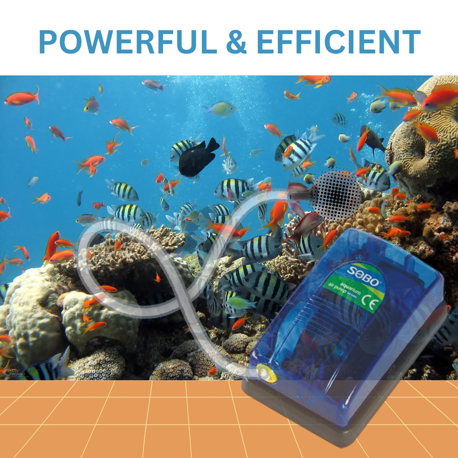 S0B0 SB-548A Air Pump for Aquarium Fish Tank | Minimal Noise Output and Vibration | Adjustable Flow Rate | Single Outlet | Power 3W | F.Max: 3.5L/min | Original from Tunai Store