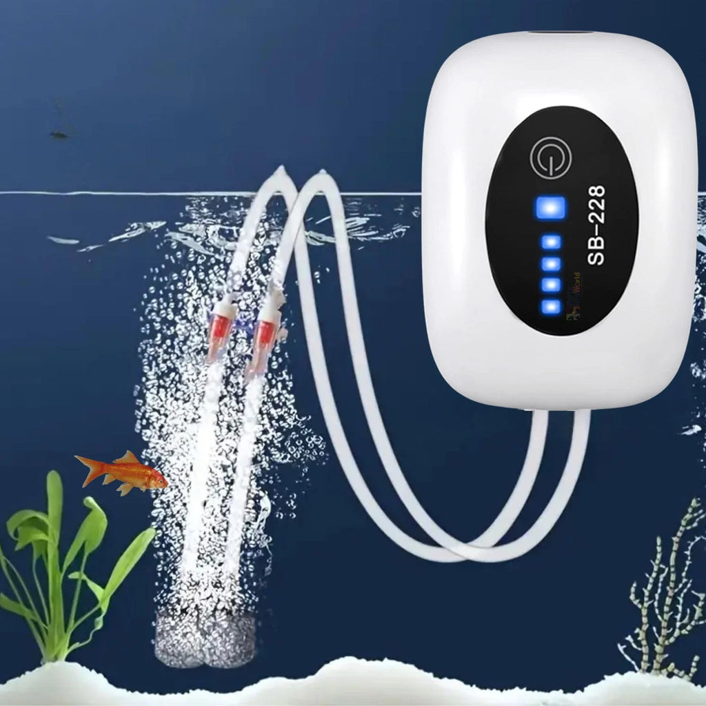 S0B0 SB-238 Air Pump for Aquarium Fish Tank |AC/DC Auto Convert Pump for Aquarium | Output: 2 x 3L/min