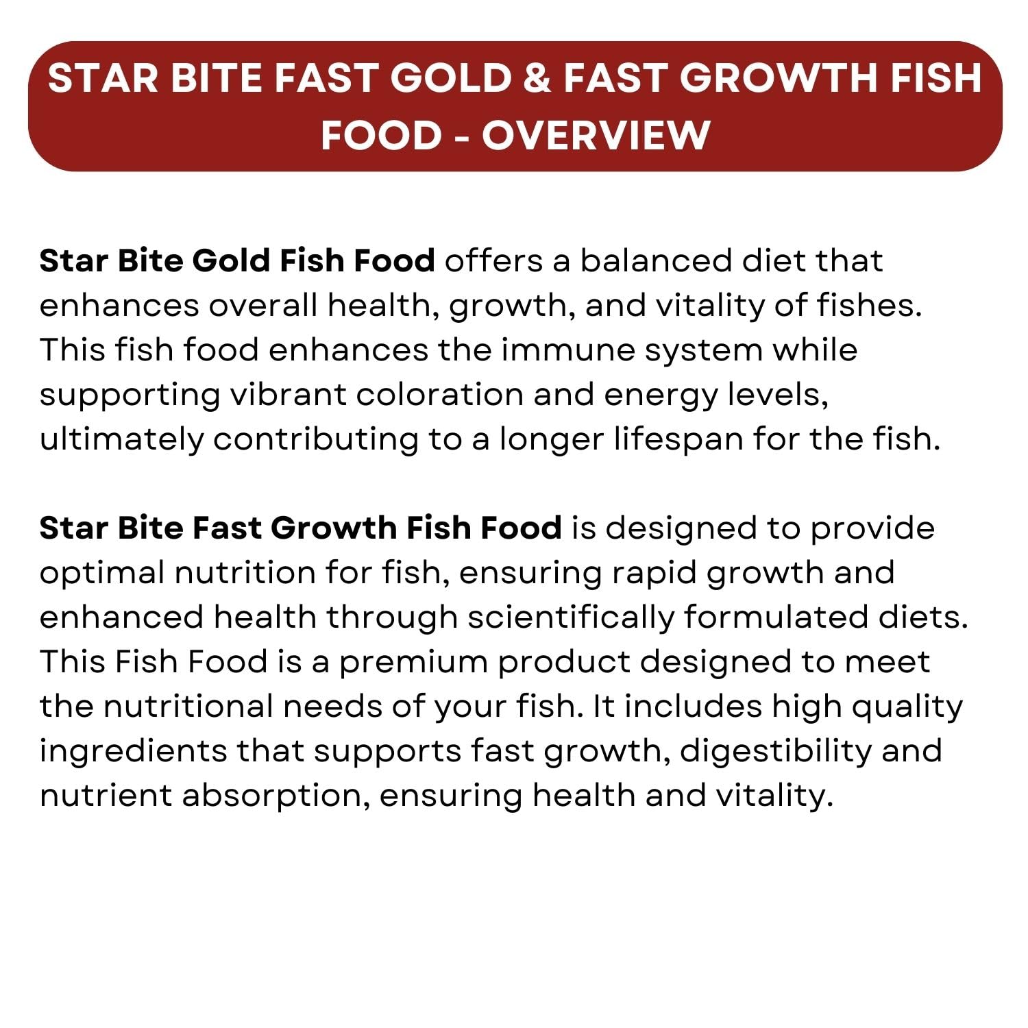 TUNAI SF+ Star Bite Gold and Fast Growth Fish Food | Combo Pack (60gms, Gold & Fast Growth), All Life Stages, Pellet