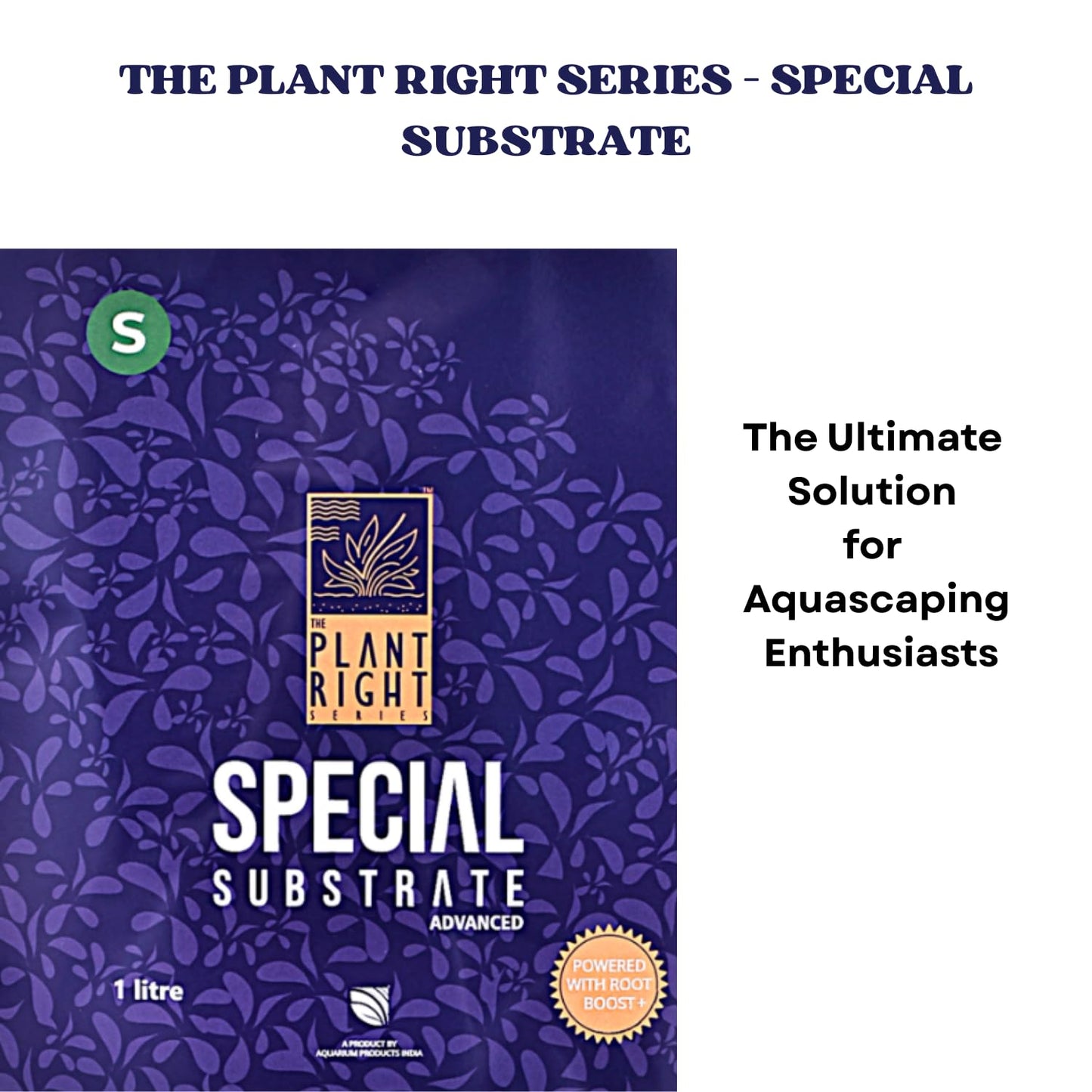 The Plant Right Series Special Substrate | Vibrant Aquatic Plants | The Ultimate Solution for Aquascaping Enthusiasts (1 L - Small)