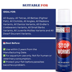 Sunken Garden Stop Worms| Liquid De-Wormer for Freshwater Aquariums | Safe for Fish, Shrimp & Snails (100 ml)