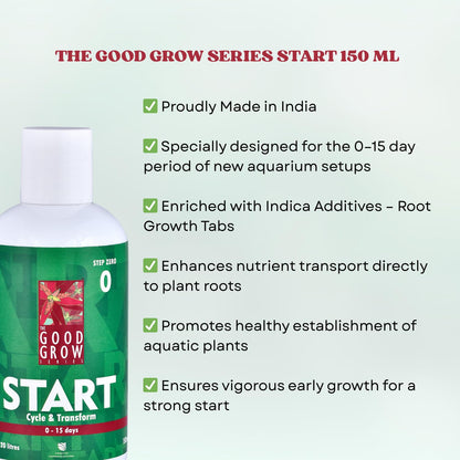 The Good Grow Series Start | Root Growth for New Aquariums | Enhances Nutrient Transport to Plant Roots (150 ml)