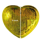 Wall Mount 9-inch Yellow Heart Shape Fish Bowl – Without Stand | Modern Aquarium for Home, Office & Café Décor | Space Saving Design | Elegant Fish Tank & Plant Terrarium | Compact Design