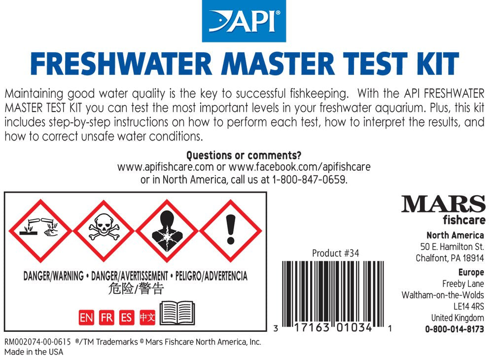 API Fresh Water Master Test Kit, 1 Piece