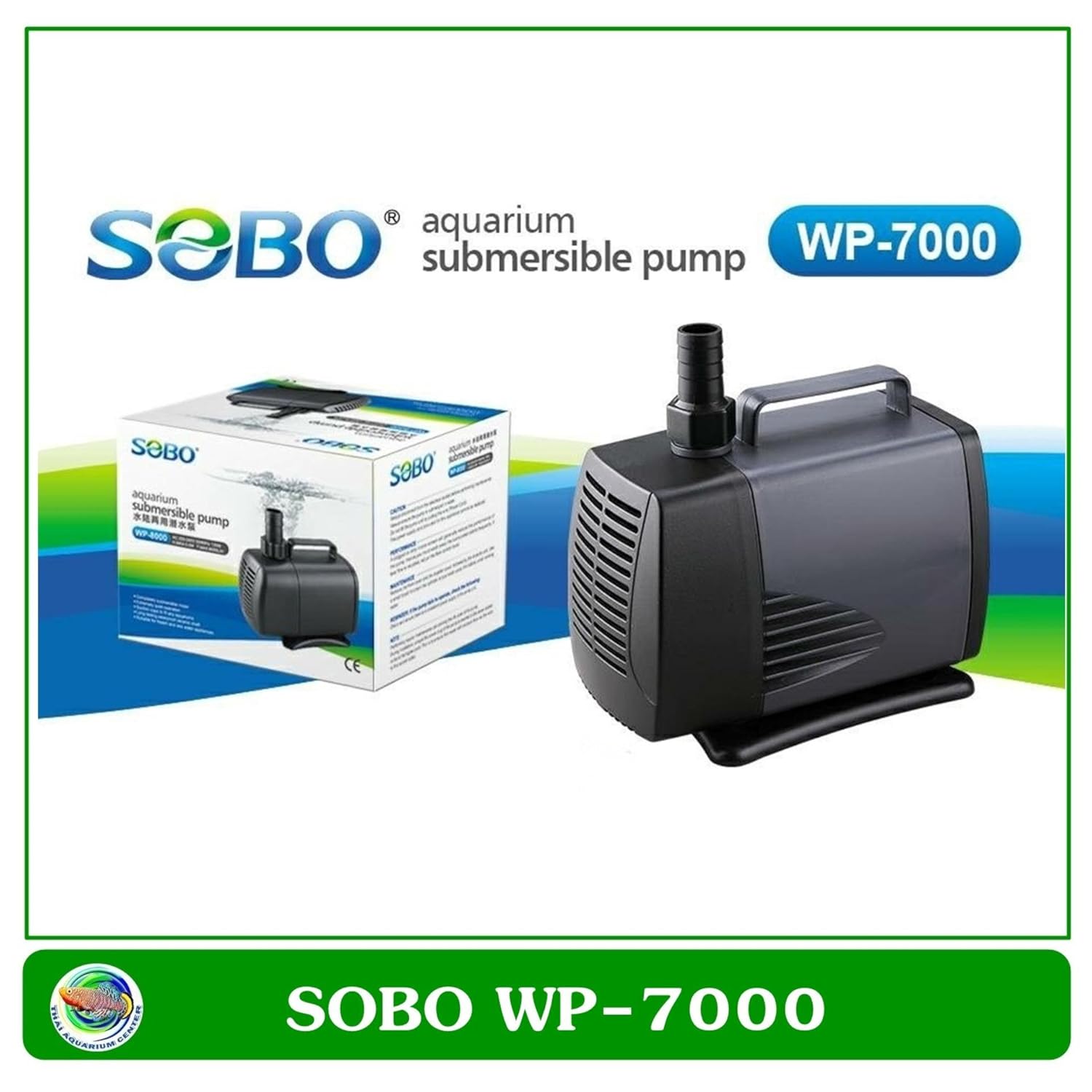 SOBO Submersible Power Head - WP-7000-105W - F.Max 5500 L/H - Water Lifting Pump - Pond and Fountain and Sump Filter Systems