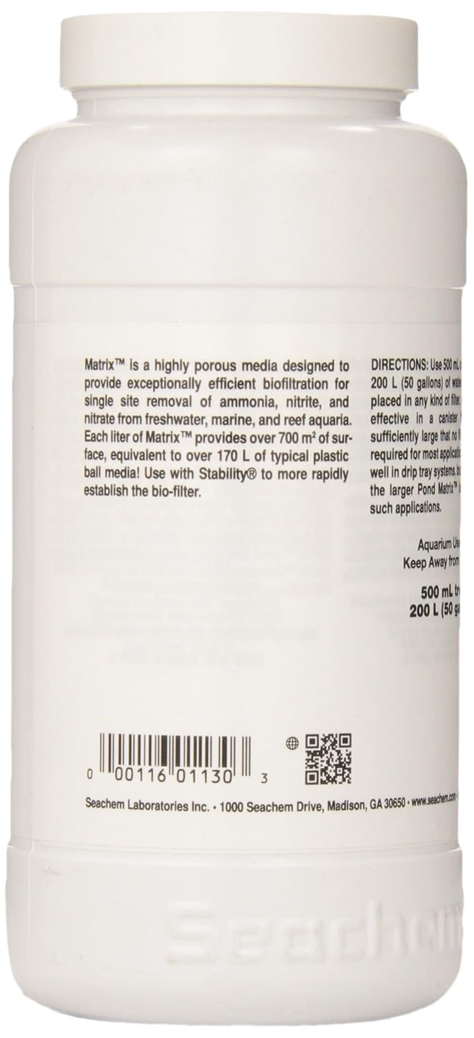 Seachem High Capacity Bio Filtration Marine and Freshwater Matrix, 500 ml