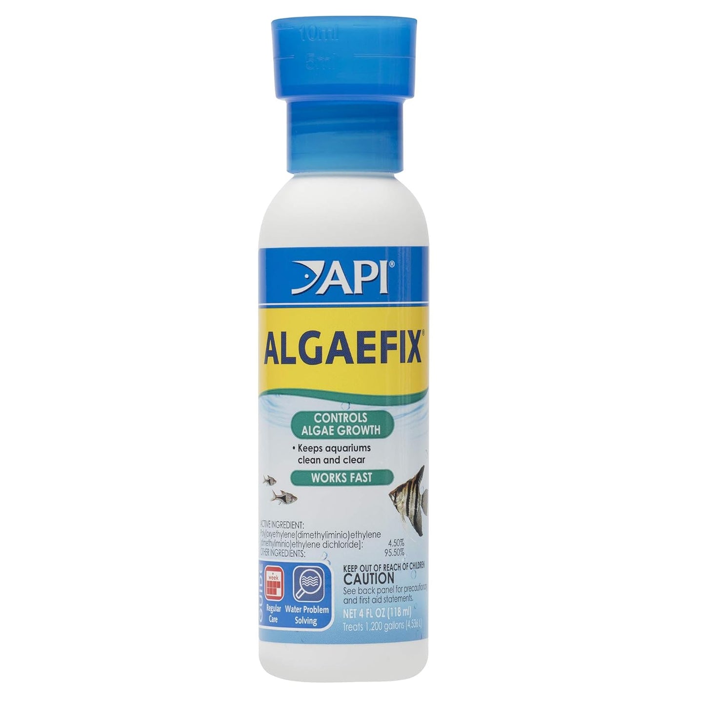 API Algae Fix, 118 ml - Aquarium Algae Control, Fish and Plants, 0.3 pounds