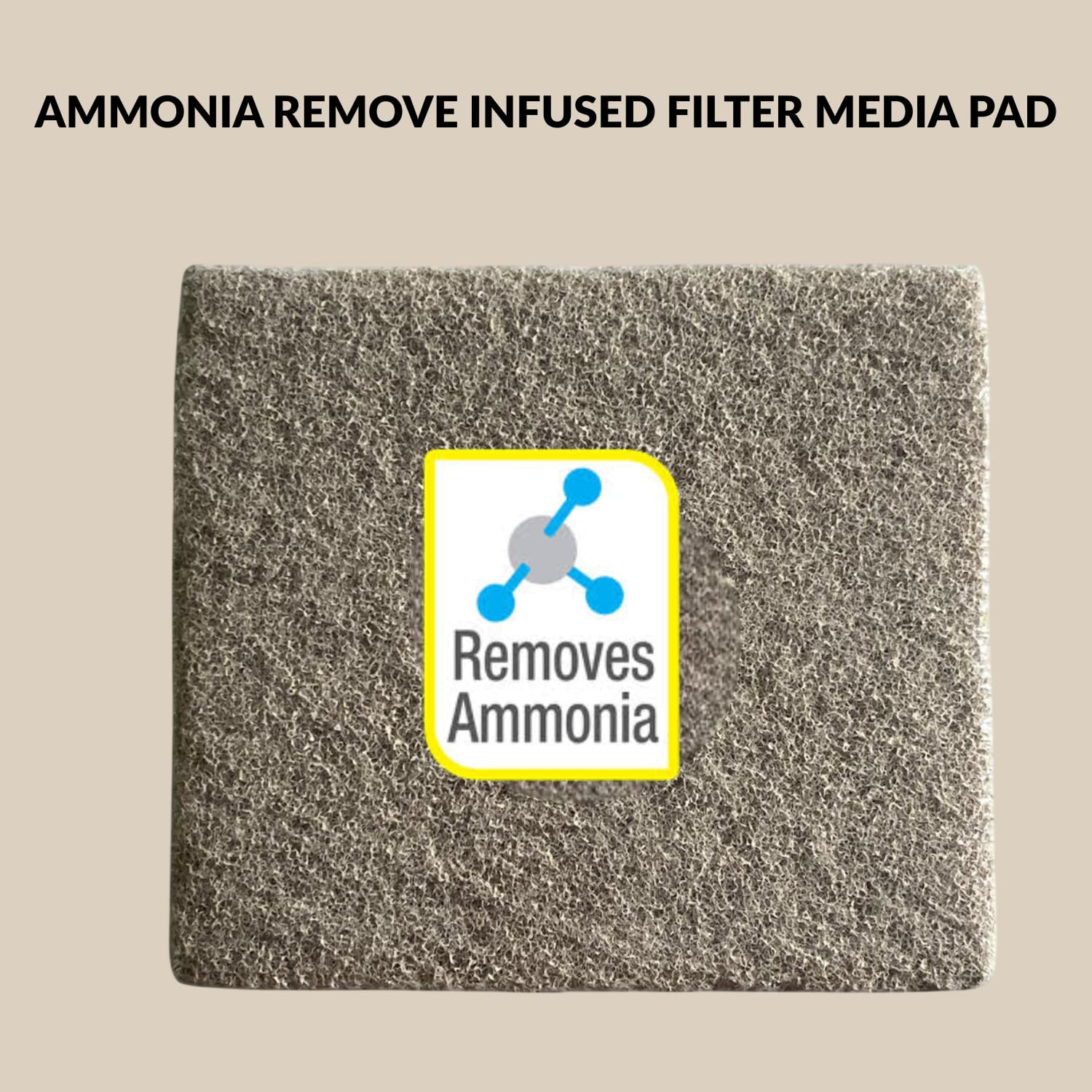 SUNSUN Ammonia Infused Filter Media Pad | Suitable for All HW-Series Canister Filters | Self-Cut Filter Pad | Original from Tunai Store (Light Brown, Square)