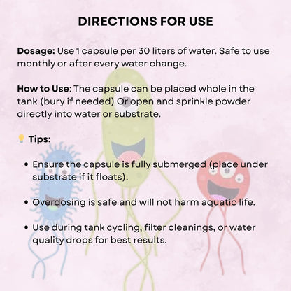 Sunken Garden Bacter Tab | Enhance Aquarium Health Naturally | Denitrifying Bacteria Tablets for Clean Water, Healthy Fish & Algae-Free Aquariums (6 Capsules + 1 Bacteria Capsule Free)