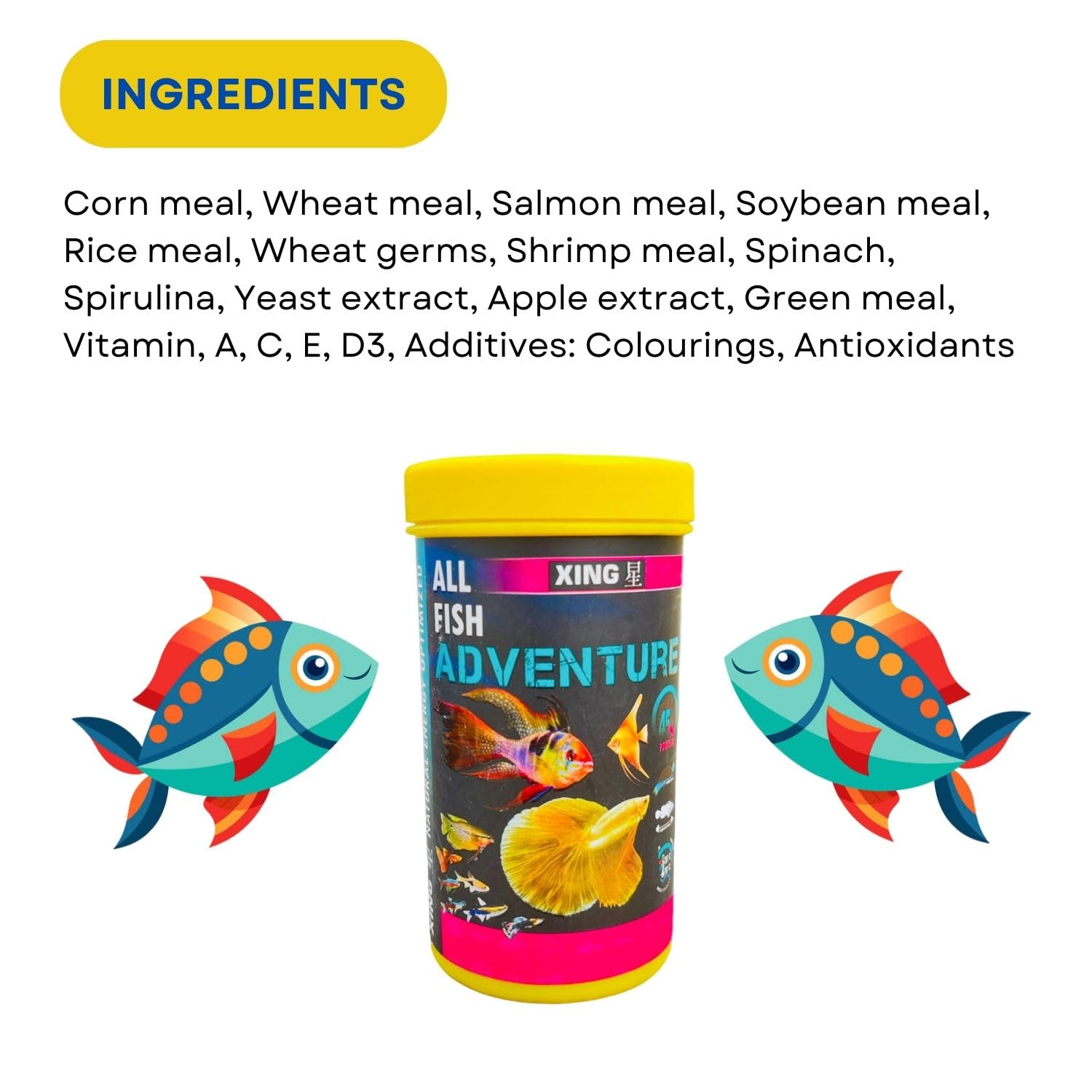 SF+ Xing All Fish Adventure Fish Food | Optimal Health and Growth in Fishes | Originally from TUNAI Store (110gms, Pellets)