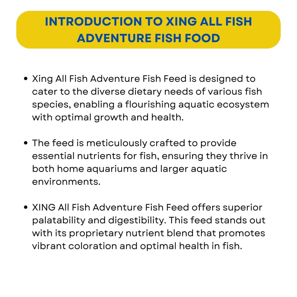 SF+ Xing All Fish Adventure Fish Food | Optimal Health and Growth in Fishes | Originally from TUNAI Store (110gms, Pellets)