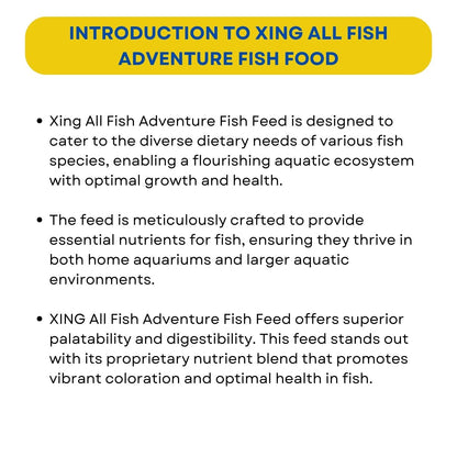 SF+ Xing All Fish Adventure Fish Food | Optimal Health and Growth in Fishes | Originally from TUNAI Store (110gms, Pellets)