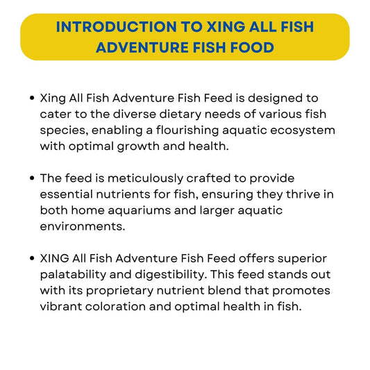 SF+ Xing All Fish Adventure Fish Food | Optimal Health and Growth in Fishes | Originally from TUNAI Store (110gms, Pellets)