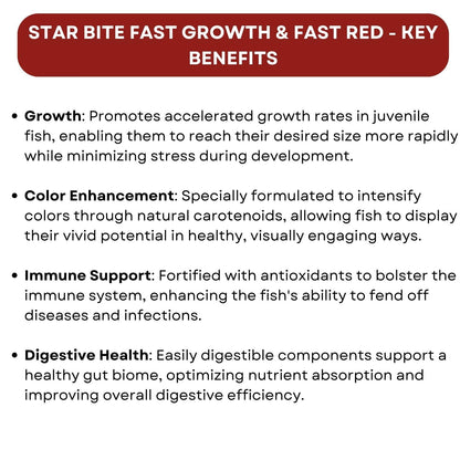 SF+ Star Bite Fast Growth + Star Bite Fast Red Fish Food | Combo Pack (100gms, Fast Growth and Fast Red)