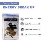 TUNAI SF+ Tusker Flowerhorn Special Fish Food | 100 G| Fish Feed Fortified with 55% Protein, Guaranteed Hump Enhancement in Six Days, Large Pellets Suitable for Adult Flowerhorn
