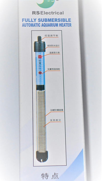 RS Electrical Fully Automatic 50 Watts High Glass Aquarium Heater with Standby Light Indicator and auto on/Off Facility Imported
