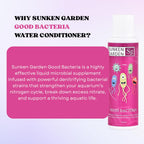 Sunken Garden Good Bacteria Aquarium Water Conditioner | Premium Denitrifying Bacteria for Water Clarity & Bio Stability | Safe for Shrimp & Invertebrates (100 ml)
