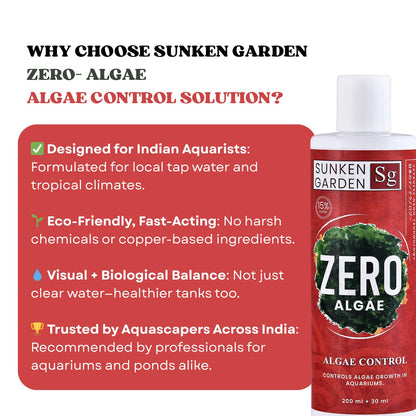 Sunken Garden Zero Algae | Algae Control Solution (200 ml + 30 ml)