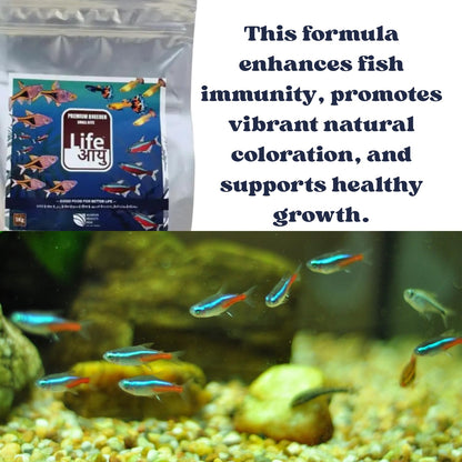 Life AAYU Premium Breeder Bits for Fish | Improve Health, Boosts Immunity, and Enhance Natural Coloration (1 KG, Small Bits)