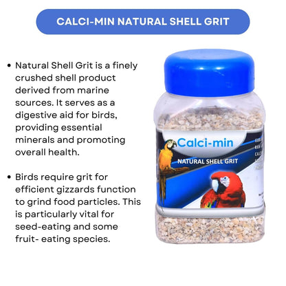 SF+ Calci-min Natural Shell Grit Bird Supplement | Rich Calcium Source for Birds' (1 Kg)