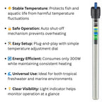 S0B0 HL-200 Ordinary Glass Aquarium Heater | Fully Submersible | Suitable for Tanks Upto 200L | Original from Tunai Store