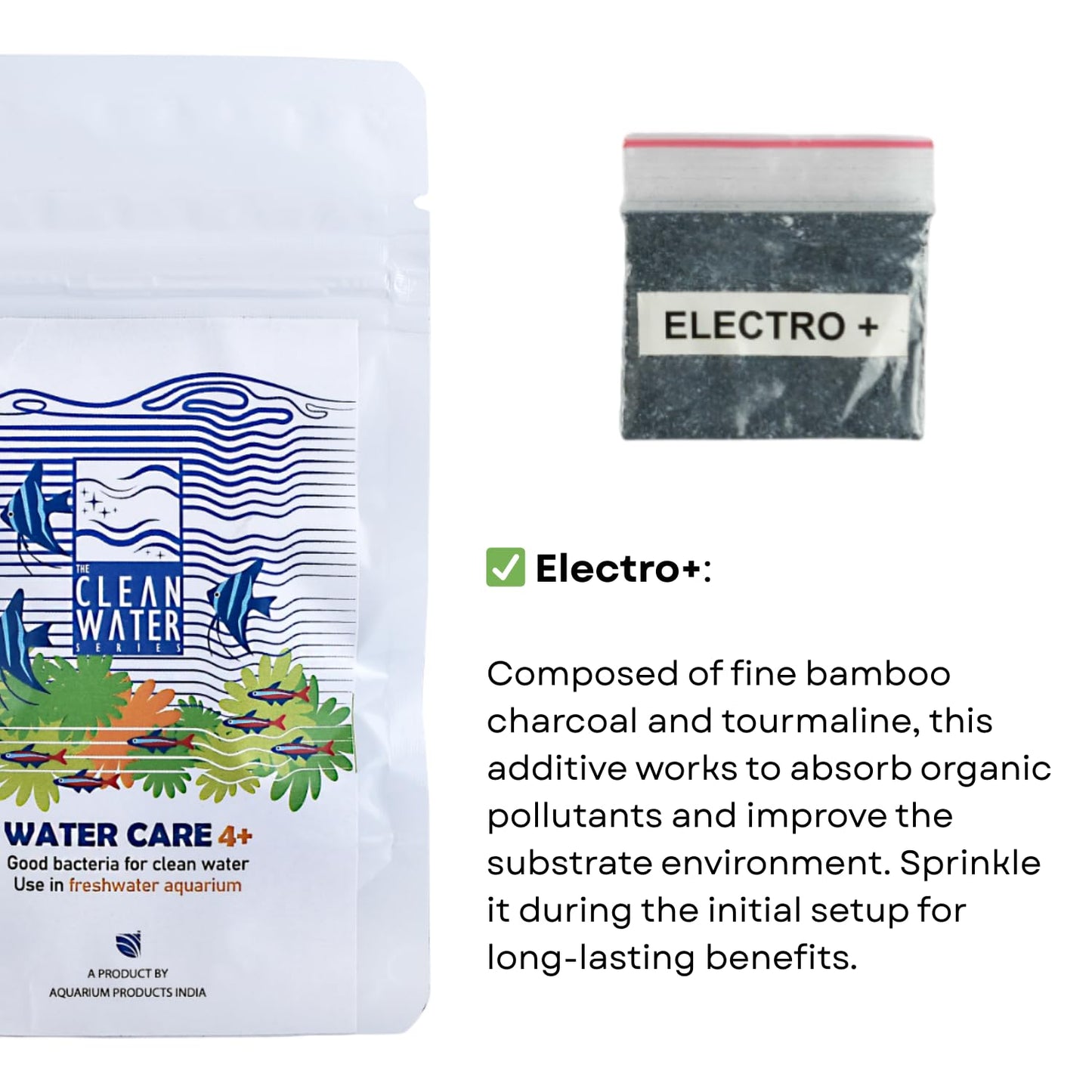 The Clean Water Series Water Care 4+ | Easy Water Treatment for Aquarium (9 GMS)