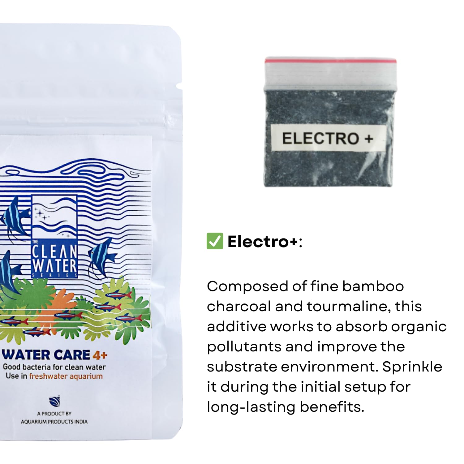 The Clean Water Series Water Care 4+ | Easy Water Treatment for Aquarium (9 GMS)