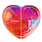 Wall Mount 12-inch Red Heart Shape Fish Bowl – Without Stand | Modern Aquarium for Home, Office & Café Décor | Space Saving Design | Elegant Fish Tank & Plant Terrarium | Compact Design
