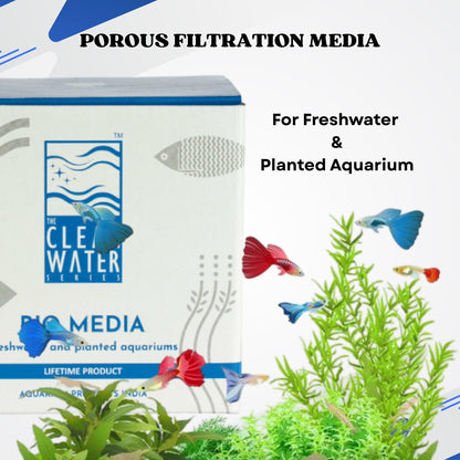 The Clean Water Series BIO Media for Aquarium | Designed for Recreating The Water Purification System (500gms/1Ltr)