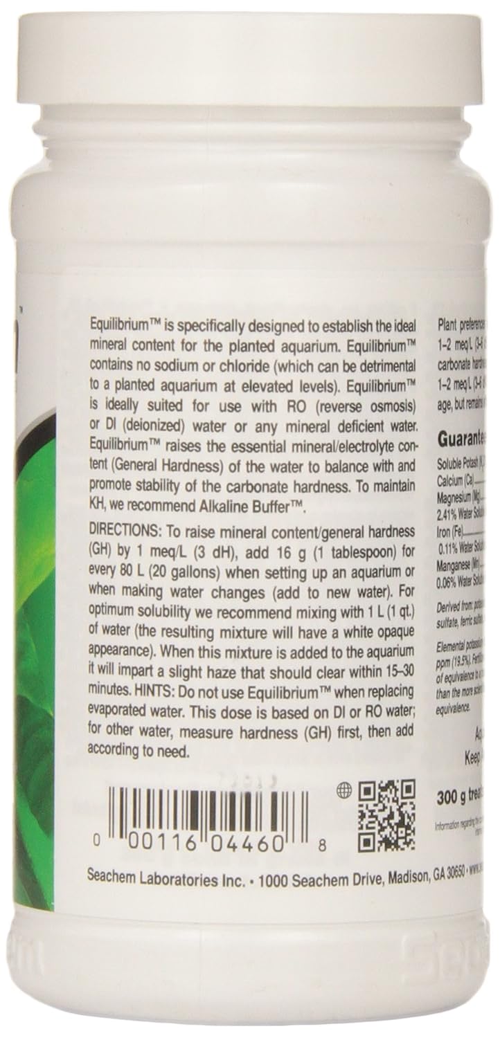 Seachem RS Electricals Equilibrium Aquarium Water Conditioner, 300 g