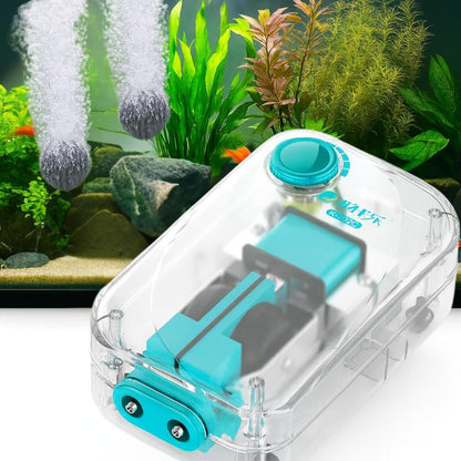 SOBO AQ-016 Aquarium Air Pump (6W | 6L/Min) | Ultra-Quiet Dual Outlet Oxygen Aerator with Adjustable Flow Control | Energy-Efficient Durable Design | Free 3M Tube, 2 Air Stones & Check Valves