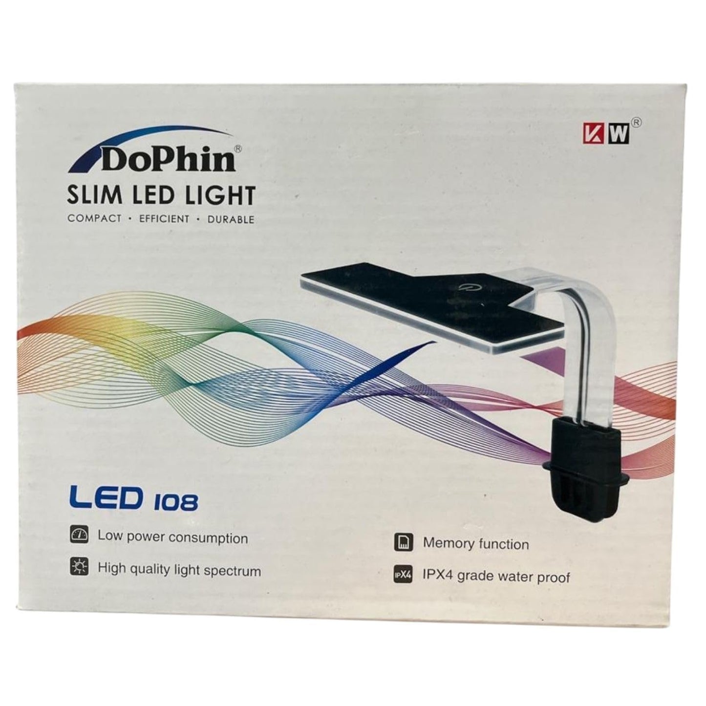 TUNAI Dophin LED108 Slim LED Light for Aquarium Fish Tank | LED Light with Memory Function | 4-Way Touch Switch | (Original from Store)