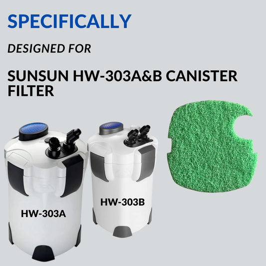 TUNAI SUNSUN Phosphate Remove Infused Media Filter Pad (Pack of 2) | Suitable for HW-303A&B | Eliminate Phosphates from Aquarium Water | Original from Store (Light Green, HW-303A and HW-304B)