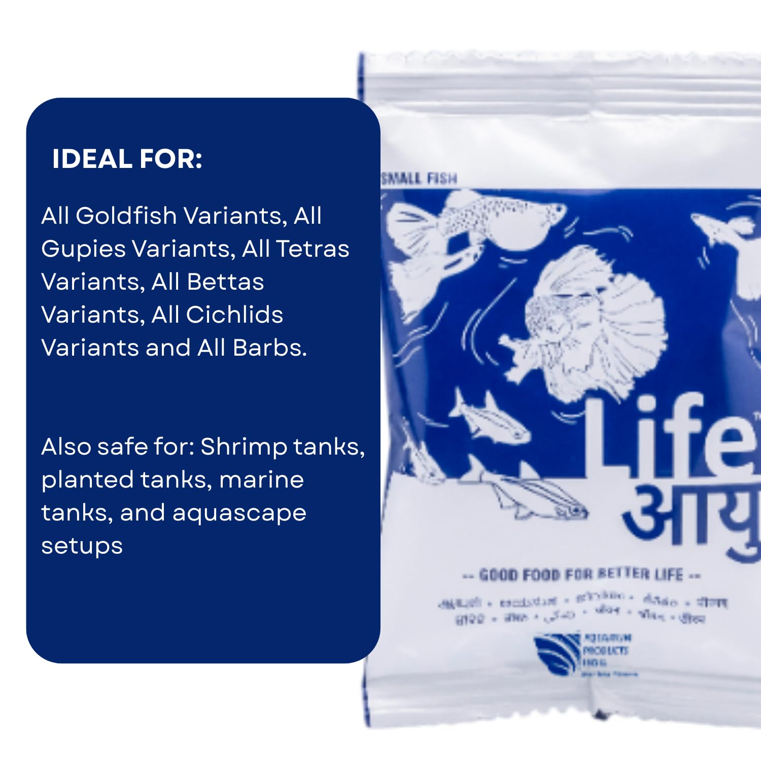 Life AAYU Neutral Fish Food (Pack of 2, 30g X 2) | Ayurvedic Daily Diet for All Fish Sizes | Fresh from 7pets Store (Small, 30 GMS)