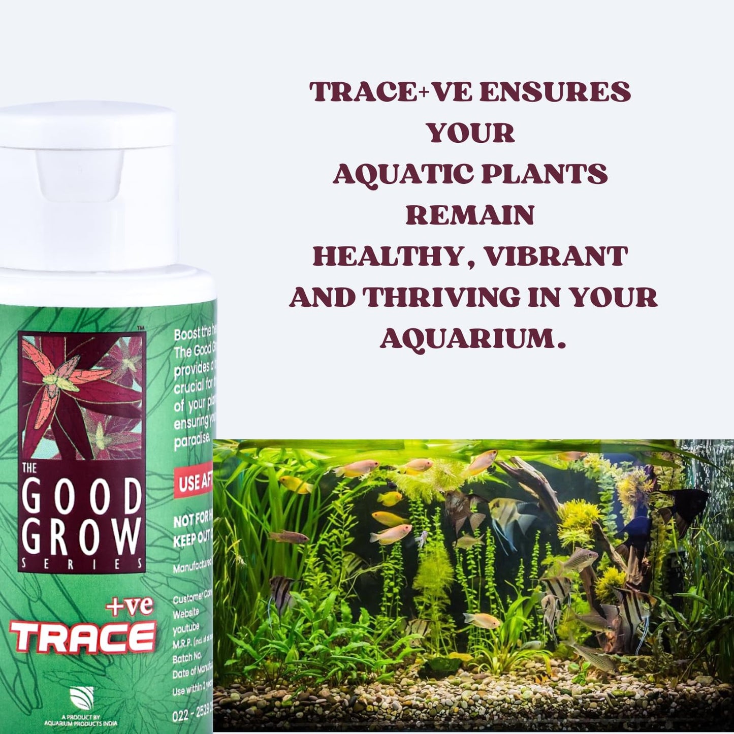 The Good Grow Series TRACE +ve | Boost Plant Health and Color | Promotes the Health, Growth, and Vibrant Coloration of your Aquatic Plants (50 ml)