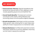 SF+ Red Fin Vivid Plus Fish Food | Natural Color Enhancing Fish Food for All Fishes | Originally from TUNAI (450g, Pellets)