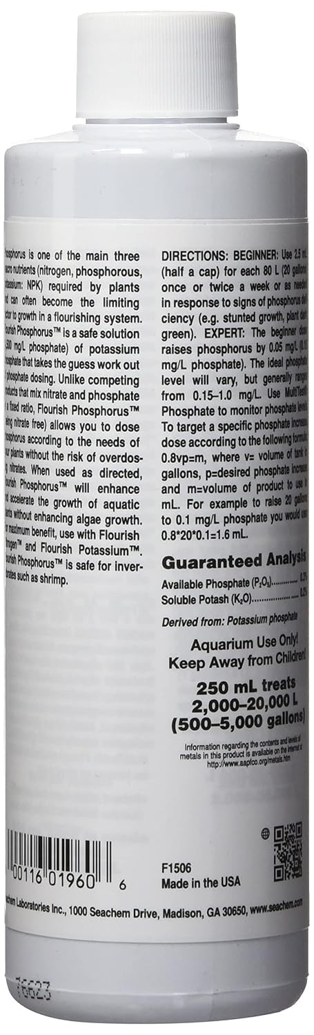 Seachem Laboratories Flourish Phosphorus Plant Supplement, 250 ml