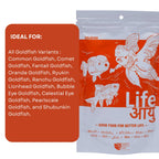Life AAYU Gold Fish Food | Ayurvedic Soft-Sinking Pellets with Tulsi, Papaya & Paprika | for All Fish Sizes (Medium, 100gms)