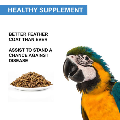 Tunai Black Soldier Fly Larvae Poultry Food | 500g | 60X Calcium, 40% Protein, Natural Supplement Treat for Poultry Feed, Hen, Duck, Turkey, Goose, Chicken, Cock