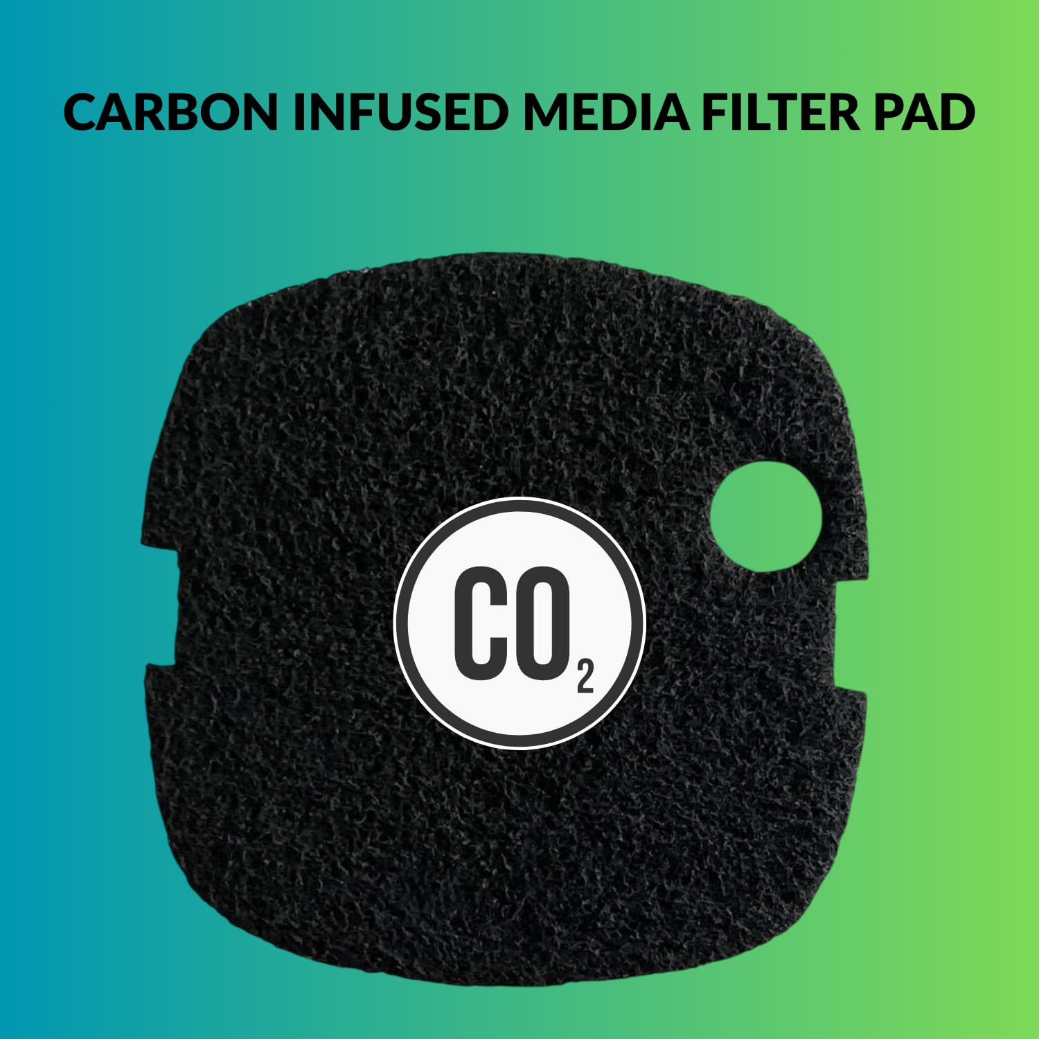 SUNSUN Carbon Infused Media Filter Pad (Pack of 2) | Suitable for HW-302 | Improves Aquarium Water Clarity and Quality | Original from Tunai Store (Black, HW-302)