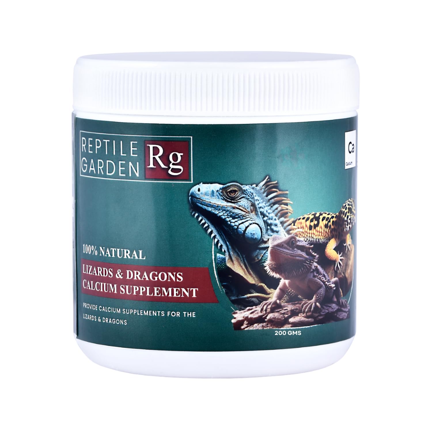 Reptile Garden Lizards & Dragons Calcium Supplement | Strong Bones, Strong Reptiles | 100% Safe & Vet-Approved (100 GMS)