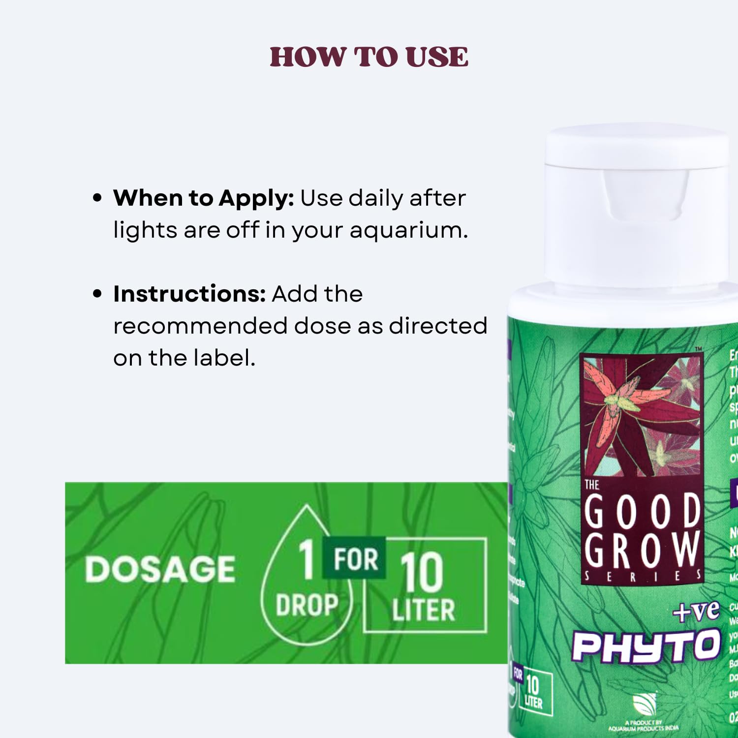 The Good Grow Series PHYTO +ve | Promote Healthy Aquatic Plants | Support the Health and Vitality of your Aquatic Plants (50 ml)